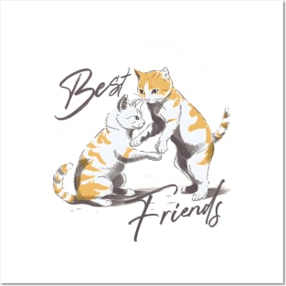 Best Cat Friend Posters and Art